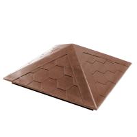 Колпак ППК на столб заборный 2 кирпича (Коричневый)