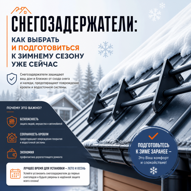 Снегозадержатели: как выбрать и подготовиться к зимнему сезону уже сейчас!