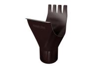 Воронка желоба GL PU 125/90 мм металлическая (Коричневый)