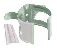 Кронштейн трубы на дерево GL PE 125/90 мм металлич (RAL 9003)