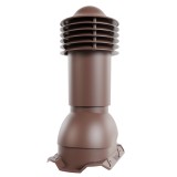 Труба вентиляционная Viotto, для профнастила С20, d-110мм, h-550мм, утепленная, (RAL 8017)