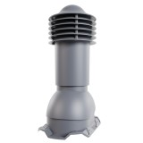Труба вентиляционная Viotto, для профнастила С20, d-110мм, h-550мм, утепленная, серый графит (RAL 7024)