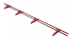Снегозадержатель трубчатый NL 3м, D-25мм, 4 опоры, рубиново-красный (RAL 3003)
