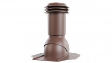 Выход вентиляции канализации Viotto, для мягкой кровли при монтаже, коричневый шоколад (RAL 8017)