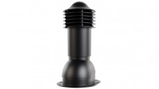 Труба вентиляционная Viotto, для готовой мягкой и фальцевой кровли, d-110мм, h-550мм, утепленная, черный (RAL 9005)