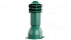 Труба вентиляционная Viotto, для готовой мягкой и фальцевой кровли, d-110мм, h-550мм, утепленная, зеленый (RAL 6005)