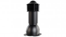 Труба вентиляционная Viotto, для металлочерепицы, d-110мм, h-550мм, утепленная, чёрный (RAL 9005)