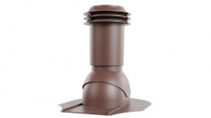 Выход вентиляции канализации Viotto, для мягкой кровли при монтаже, коричневый шоколад (RAL 8017)