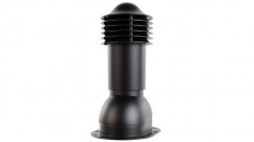Труба вентиляционная Viotto, для готовой мягкой и фальцевой кровли, d-110мм, h-550мм, утепленная, черный (RAL 9005)