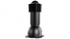 Труба вентиляционная Viotto, для металлочерепицы, d-110мм, h-550мм, утепленная, чёрный (RAL 9005)